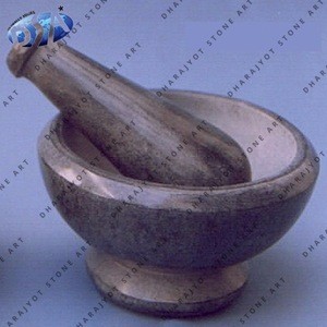 black round polished cheap mortar and pestle