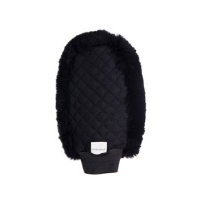 Black Sheepskin Mitten High Quality Quilted Horse Care Products