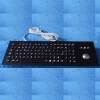 Black Titanium IP68 Water Proof Metal Industrial Keyboard With Trackball