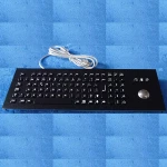 Black Titanium IP68 Water Proof Metal Industrial Keyboard With Trackball