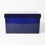 Blue plastic clear jewellery half transparent package crown jewelry box tiara boxes