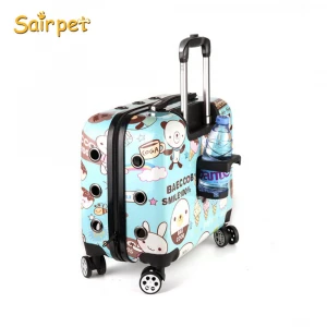 Breather Hole Transparent Ball Cover Space Pet Luggage Portable Square Travel Outing Pet Trolley Case Bag Dog