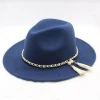 British woolen hat fringed pearl retro formal hat