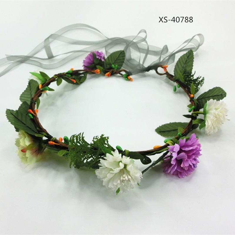 BSCI Audit Wholesale Custom Garland headband, wedding, outdoor travel headwear hair accessories