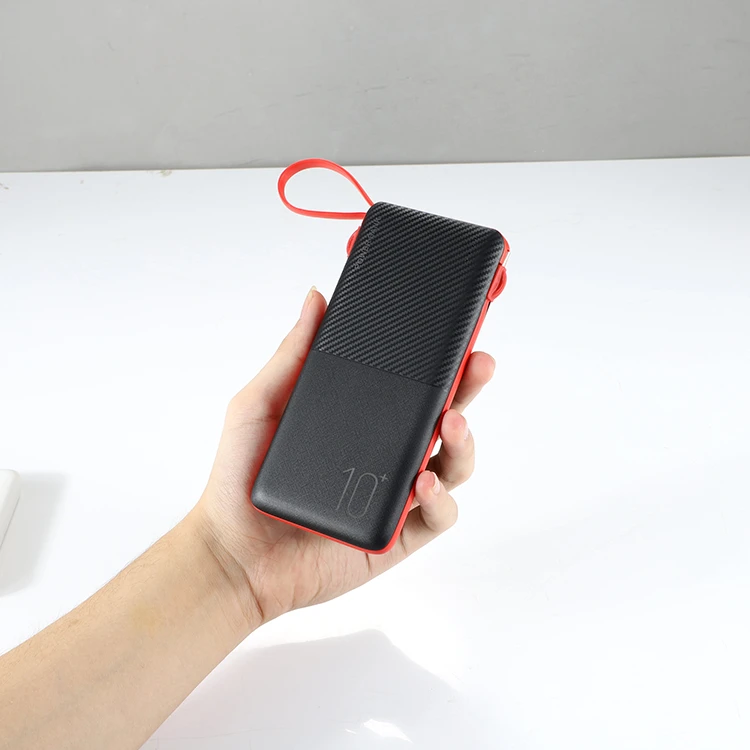 Built In Cable Mobile Power Bank 10000mah Portable Power Banks Usb Chargers Mobile Power