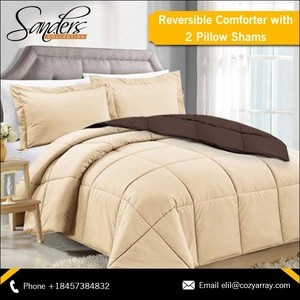 Bulk Supplier Solid Color Bed Sheet Bedding Microfiber Comforter Set
