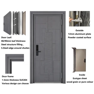 Bullet proof doors security stainless steel armored door metal door