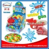 Candy toy best selling spainish market space water gun candy toy with jellybean or fruit dextrose candy
