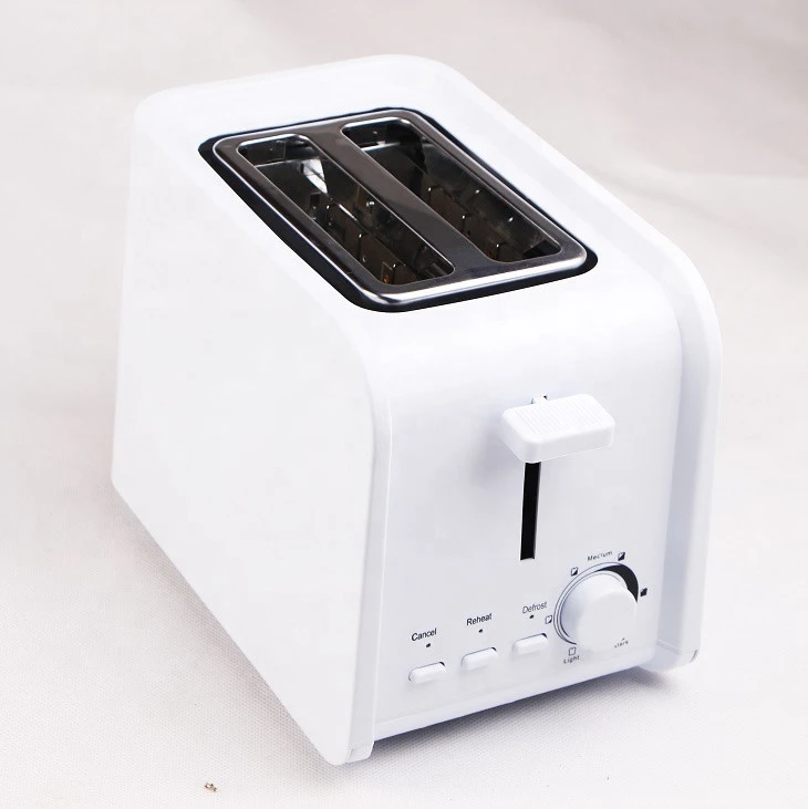 CE LFGB CB ETL Self centring Extra Wide Slot 2 Slice Pop up Logo Toaster