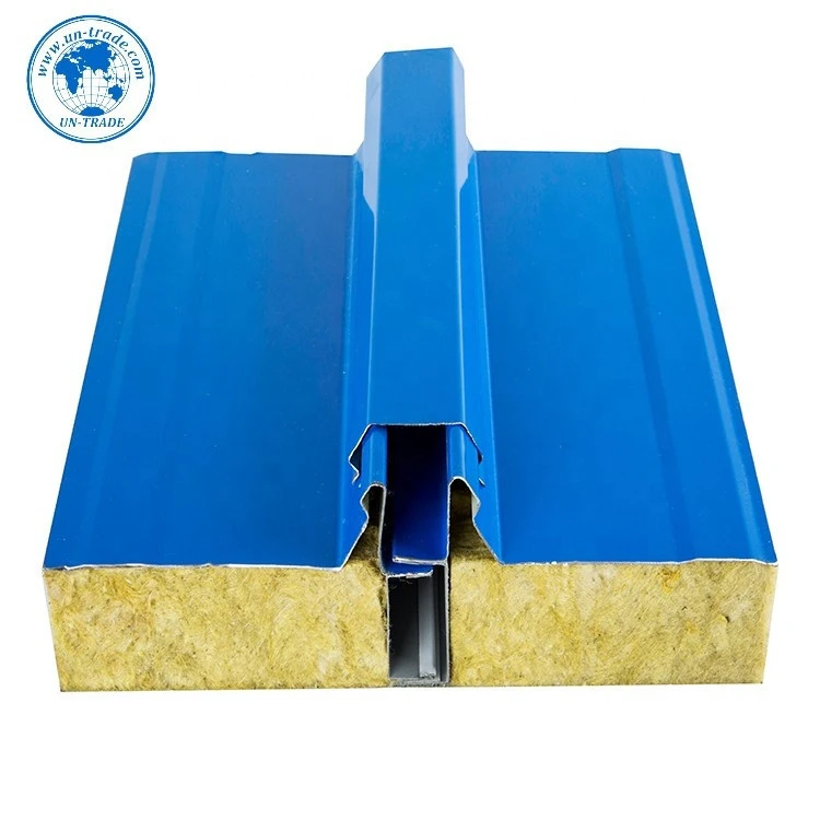 cement board mineral wool fiberglass rock wool sandwich panel for bakery equipment and case prefabbricated house