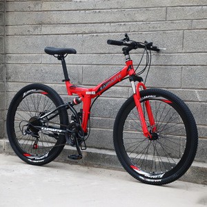 Cheap 26 inch student mtb folding bike full suspension mountain bicycle
