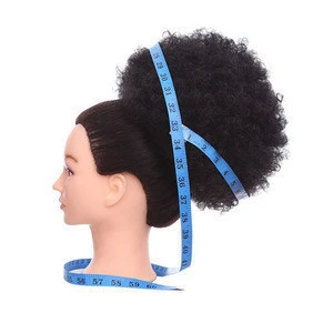 Cheap big synthetic black afro curly hair bun chignon for black women