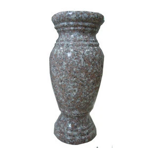 Cheap G664 red stone flower vases