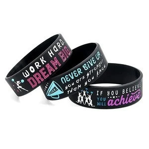 Cheerleading Wristbands with Motivational Quotes / Wholesale Bulk Bracelets for Cheer Party Favors