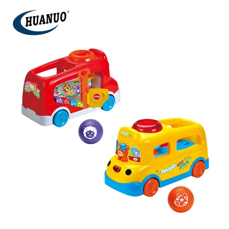 children plastic toys model cars mini toy bus with opening doors for kids