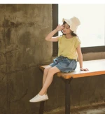 Children's Tencel Jeans Shorts Thin Girls Summer Children's Trousers Hot Pants Beach Pants