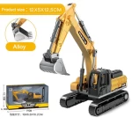 Childrens Alloy Car Model Toys 1:55 Engineering Excavator Set Construction Vehicle Concrete Mixer Crane
