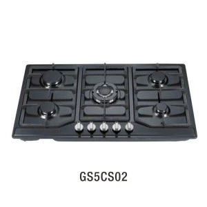 china cheap black 5 burner stainless steel top gas stove parts JZ-BS528