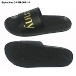 China custom logo man beach slipper, PU slide slipper