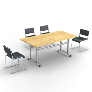 China manufacture meeting room conference desk negotiating table with Metal legs