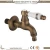Import China professional manufacturer bathroom accessory brass bibcock valve taps with Antique flower design from China
