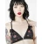 China supply lady sexy lingeries roses strappy bralette and thong panties