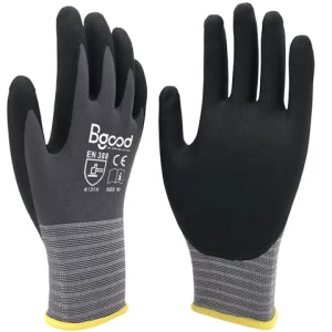 China wholesale cheap price comfortable nitrile foam coated light duty oil resistant work gloves