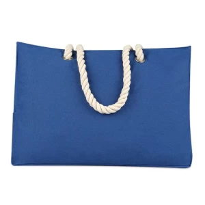 China Wholesale Custom Logo Cotton Canvas cotton zipper carry beach bag