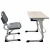 Import Classroom Furniture Single Seat Student Desks Adjustable Height School PP Plastic Chairs High permeability Desk And Chair from China