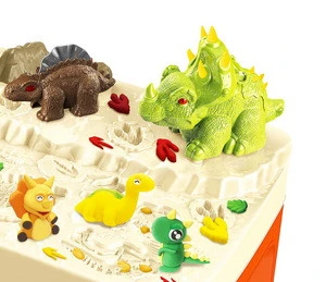 Clay Figure Tool Set toy intelligent play dough dinosaur toy with desk