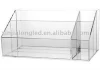 clear acrylic desktop letter holder or acrylic desktop organizer with dividers
