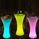 Cocktail Bar Table Color Changing Bar Tables Modern LED Furniture Illuminated LED Bar Table and Chair Lighting Furniture