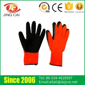 Cold Resistant Acrylic Fibers Lining 7G Latex Gloves Price