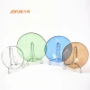 Colorful cheap tempered glass fry pan lid for cookware wok