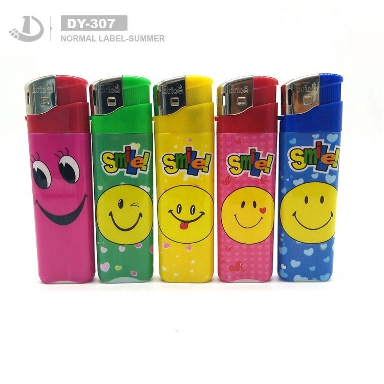 Colorful electronic plastic lighter gas lighter