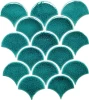 Colorful Irregular Shape Fish scale Size Ceramic Tile Mosaic for kitchen and showroom Wall
