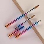 Colorful 100% kolinshy hair Nail Brush kolinsky germany acrylic nail brush make up for nail art