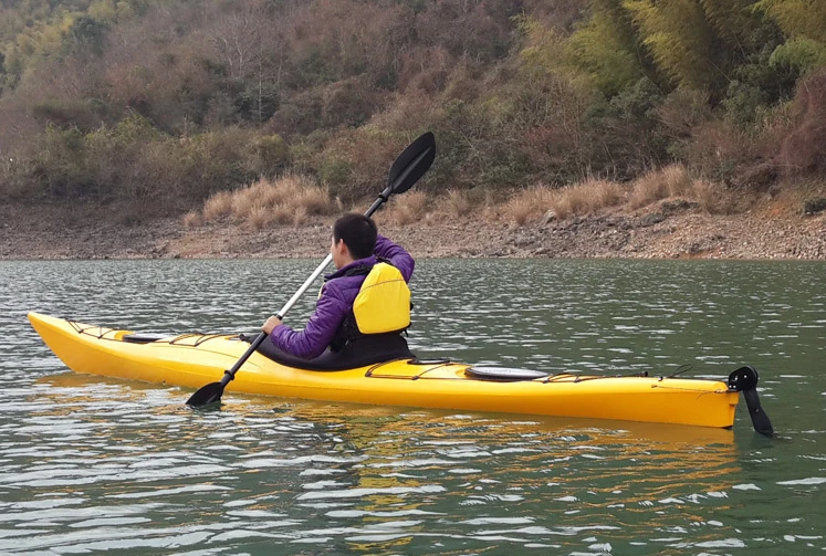 Colorful plastic single ocean canoe professional sea kayak for water sports