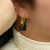 Import Colorful Transparent Resin Earrings Geometric U Shape Hoop Earrings Gold Color Metal Women Earrings Party Jewelry from China