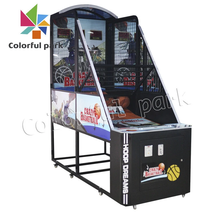 Colorfulpark basketball arcade game machine folding coin operated games basketball