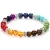 Import Colors Customized 7 Chakra Healing Natural Stone Beads Bracelet In Stock from China