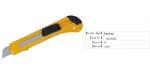 Comfort grip plastic handle sliding retractable utility knife cutter used for paper Sliding utility cutter, art stationery knife