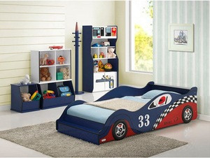 Cool Kids Race Car Bed, 190*90CM Mattress Wooden Kid Car Bed With High Quality