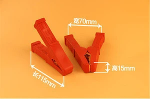 Copper Material Battery Charger Clip Crocodile Clamp clip 100mm Booster cable Aligator Clamp large insulated crocodile clips