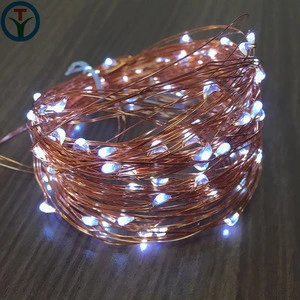 CR2032 Battery Powered 10 20 Led Fairy String Light 1M 2M Silver Copper Wire Mini Lamp