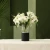 Import Creative black hydroponic glass vase simulation dried flower flower arrangement transparent vase from China