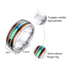 Creative Design Engagement Abalone Shell Ring Wholesale Tungsten Carbide Rings Mens Wood Ring