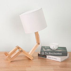 Creative Robot Wood Table Lamp