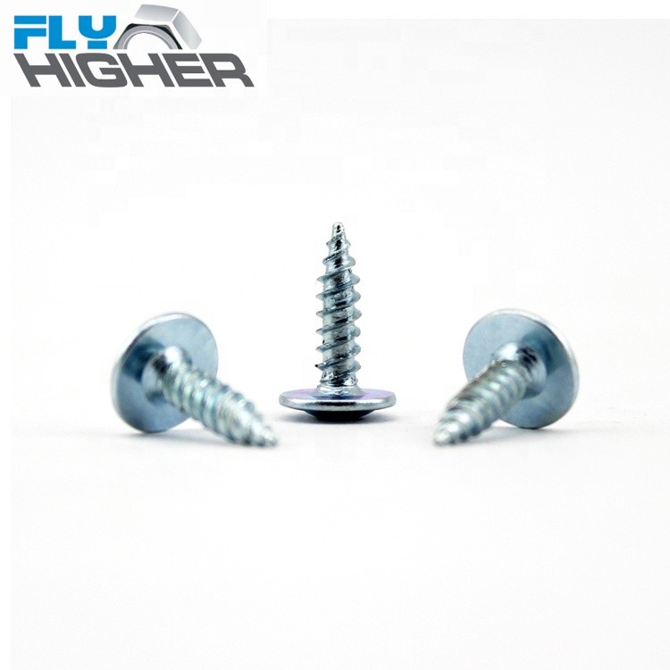 Cross recessed mushroom head tapping screw with flange