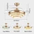 Import Crystal chandelier ceiling fans with lights 42 inch 110v remote control retractable 220v  lamp led  luz con ventilador oculto from China